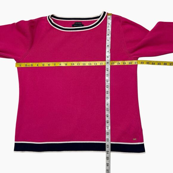 Tommy Hilfiger Sweater Womens XL Pink Pima Cotton Knit Pullover Classic Preppy - Picture 6 of 7